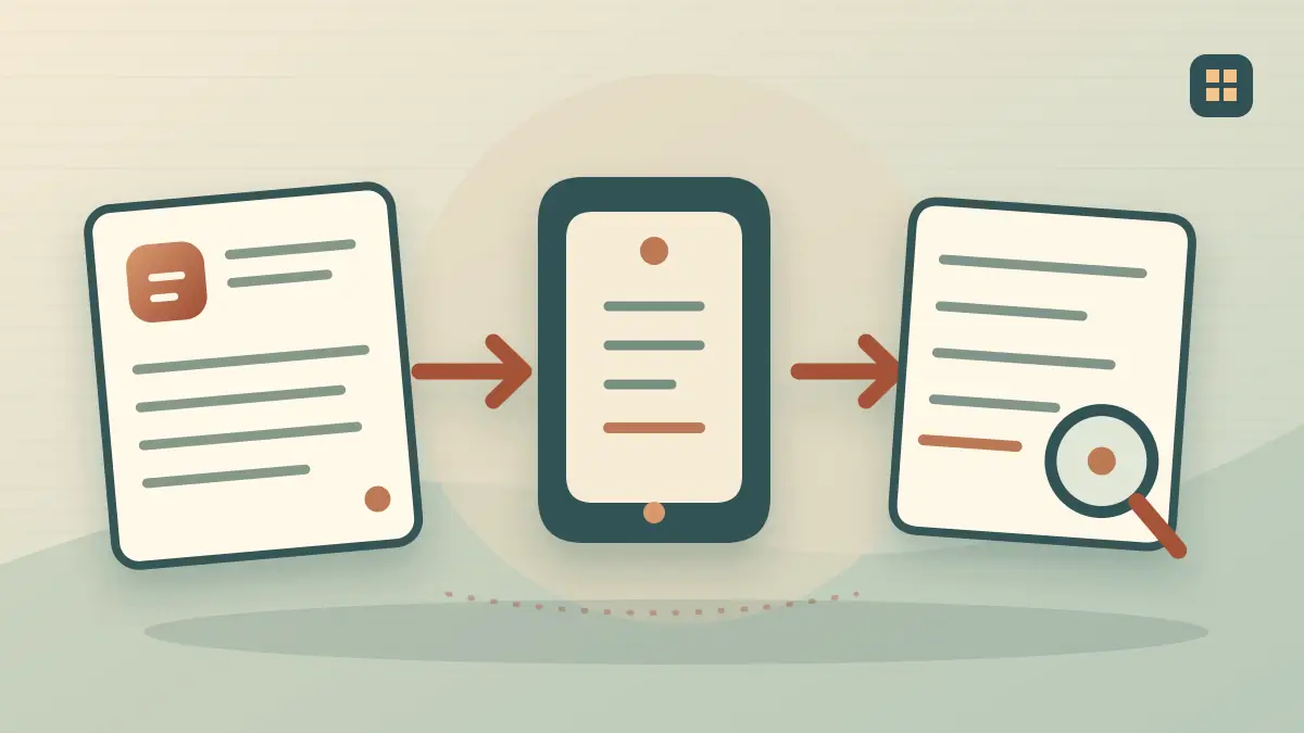 An original paper illustration connects a customer brief, a read-only MCP gateway and a research ledger, showing how an AI assistant can follow a question to public evidence.