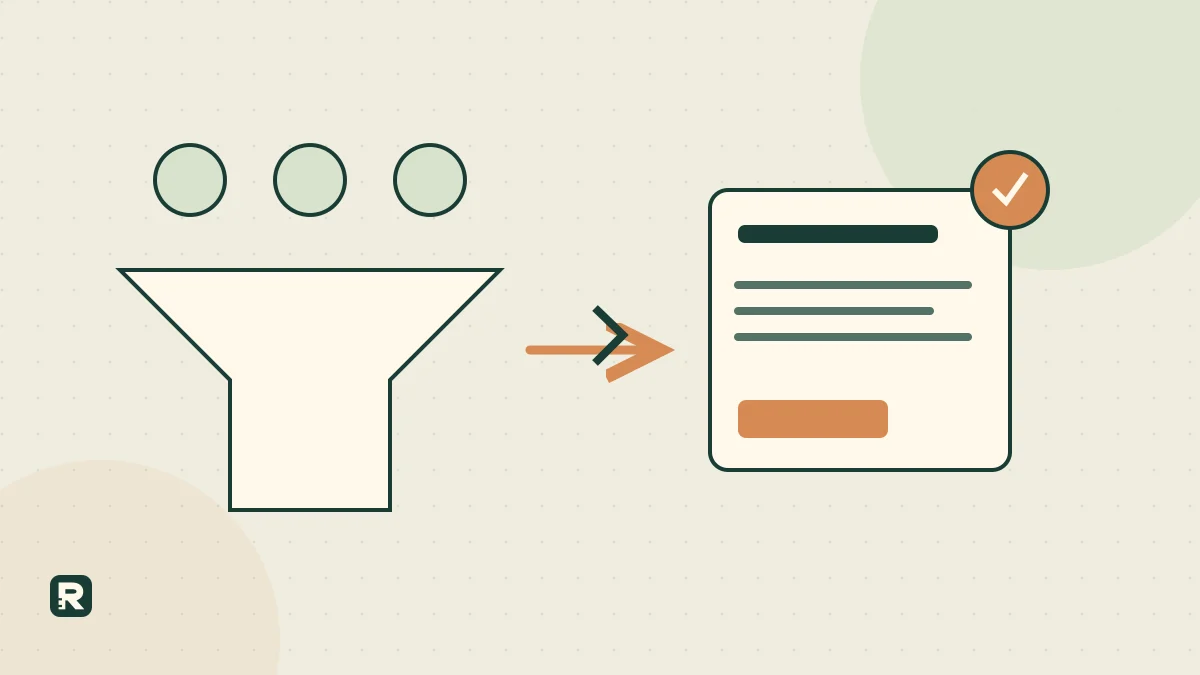 A visitor path leads through a funnel to a page action, illustrating where to investigate missing enquiries.
